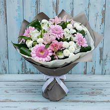 Букет цветов из:  Герберы, Альстромерии и Хризантемы в Армизонском