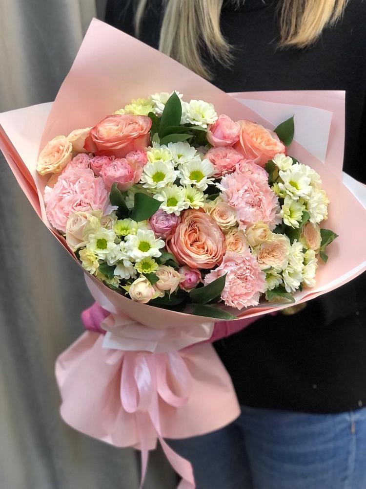 Букет цветов из: Гвоздики, Розы и Хризантемы в Армизонском