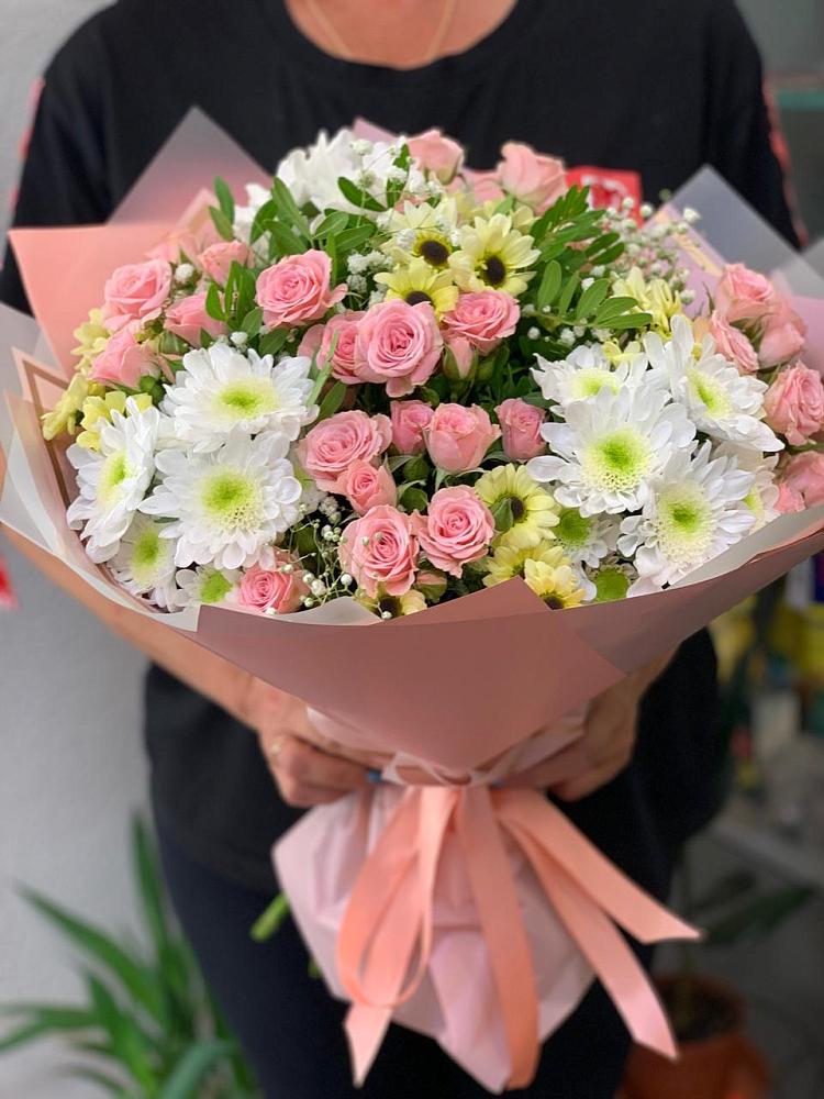 Букет цветов из: Розы и Хризантемы в Армизонском