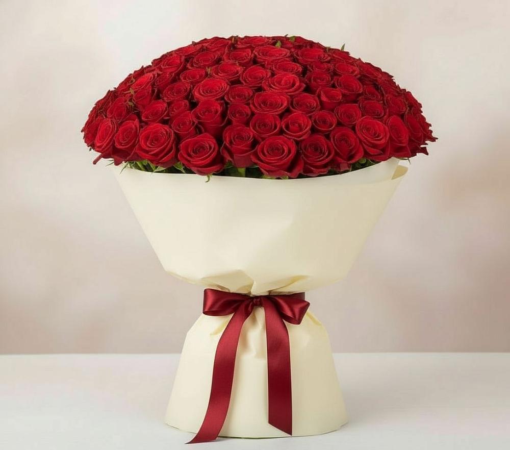 Букет 101 Красная роза Милано в Армизонском