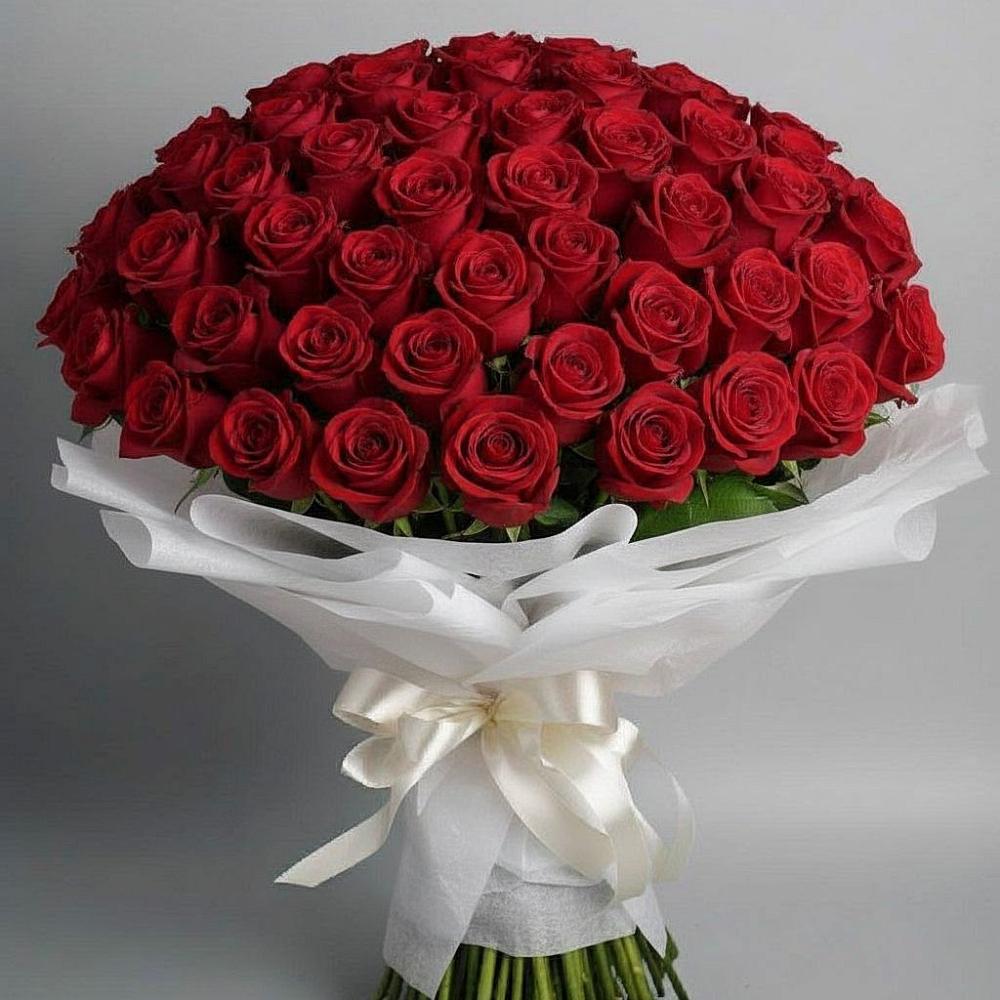 Букет 101 Красная роза Блэк Мэджик в Армизонском