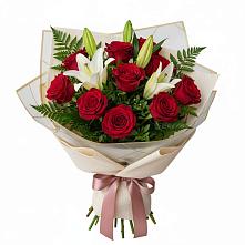 Букет цветов из:  Лилии и Розы в Армизонском