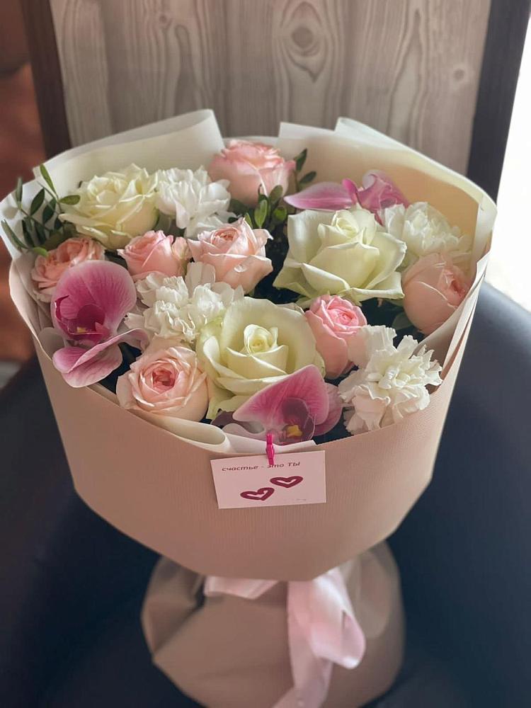 Букет цветов из: Орхидеи, Розы и Гвоздики в Армизонском