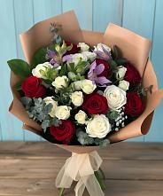 Букет цветов из:  Розы и Альстромерии в Армизонском