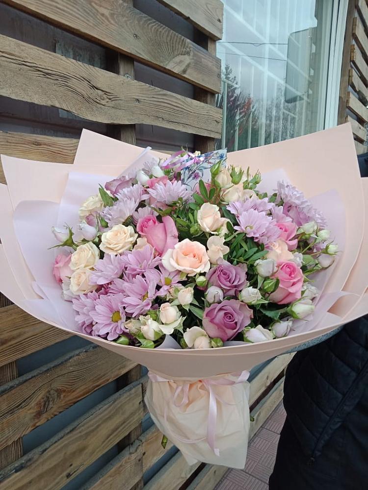 Букет цветов из: Розы и Хризантемы в Армизонском