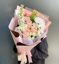 Букет цветов из:  Хризантемы и Розы в Армизонском