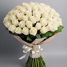Букет 101 беля роза Белоснежка в Армизонском