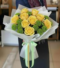 Букет цветов из:  Хризантемы и Розы в Армизонском