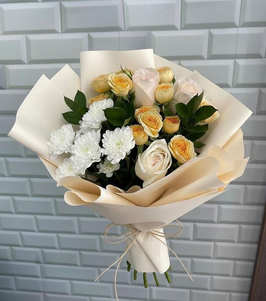 Букет цветов из: Розы и Хризантемы в Армизонском