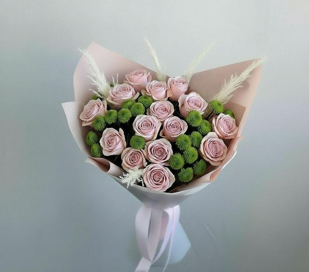 Букет цветов из: Розы и Хризантемы в Армизонском