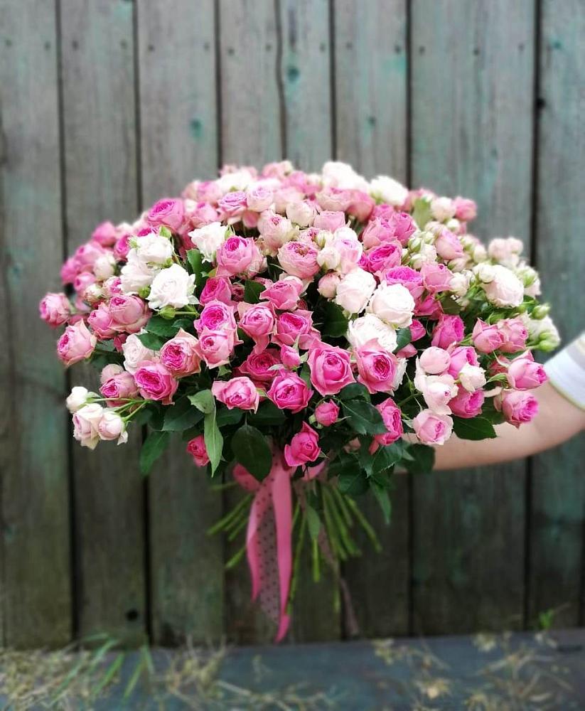 Букет Розовые кустовые розы Натали и Лав Лидия в Армизонском