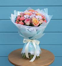 Букет цветов из:  Хризантемы и Розы в Армизонском