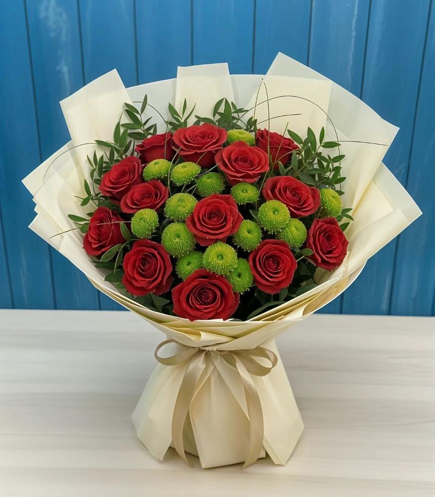 Букет цветов из: Розы и Хризантемы в Армизонском